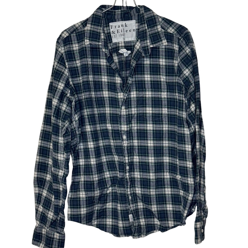 Frank &‎ Eileen Women's Shirt Barry Long Sleeve Plaid Button Up Cotton Medium